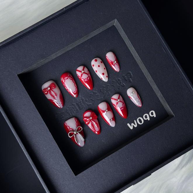 Handmade press on nail W099