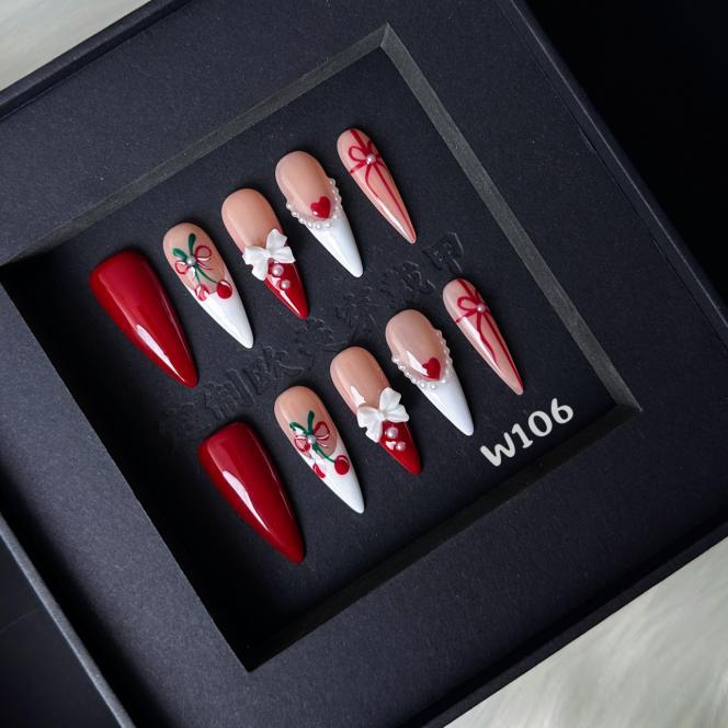 Handmade press on nail W106