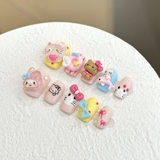 Handmade Press On Nails C026