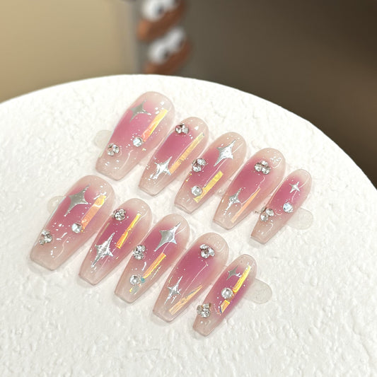 Handmade Press On Nails C028