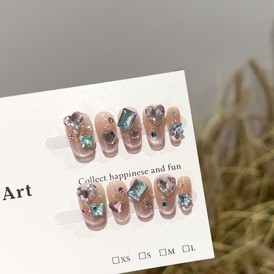Handmade Press On Nails C202