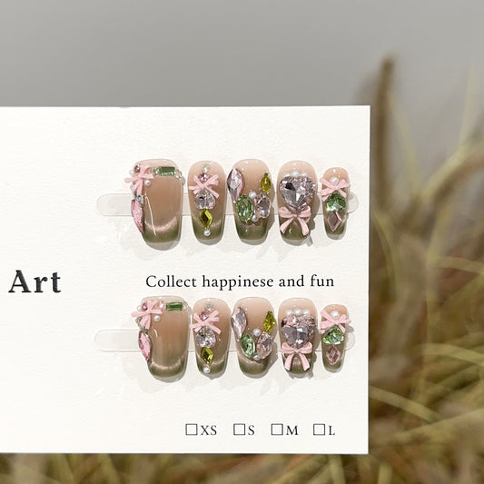 Handmade Press On Nails C207
