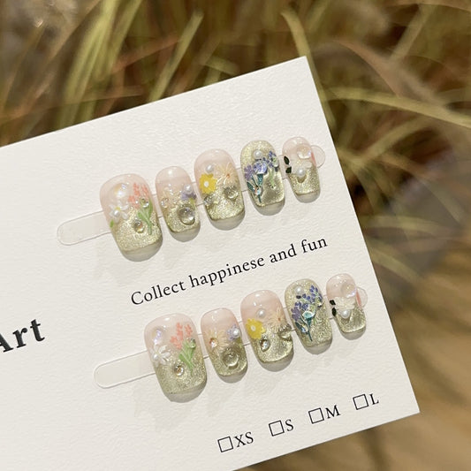 Handmade Press On Nails C209