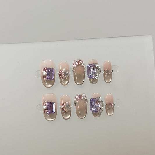 Handmade Press On Nails C212