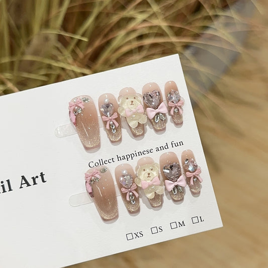 Handmade Press On Nails C214