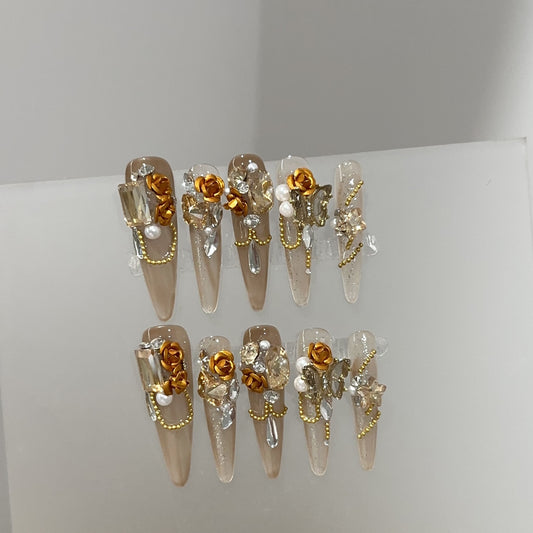 Handmade Press On Nails C256