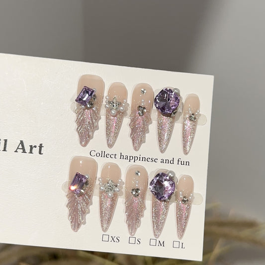 Handmade Press On Nails C299