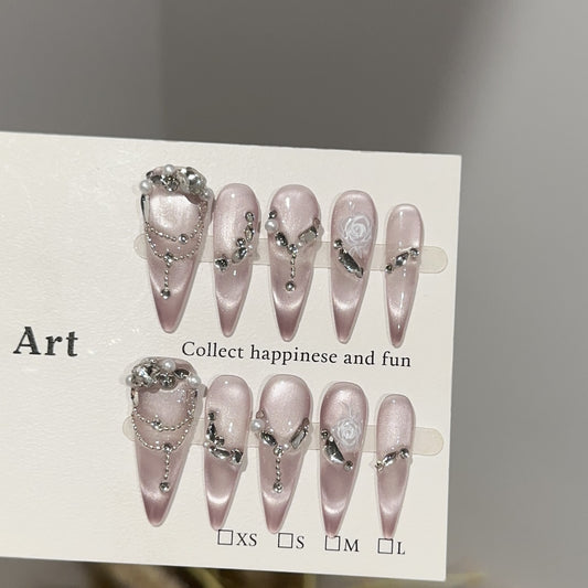 Handmade Press On Nails C301