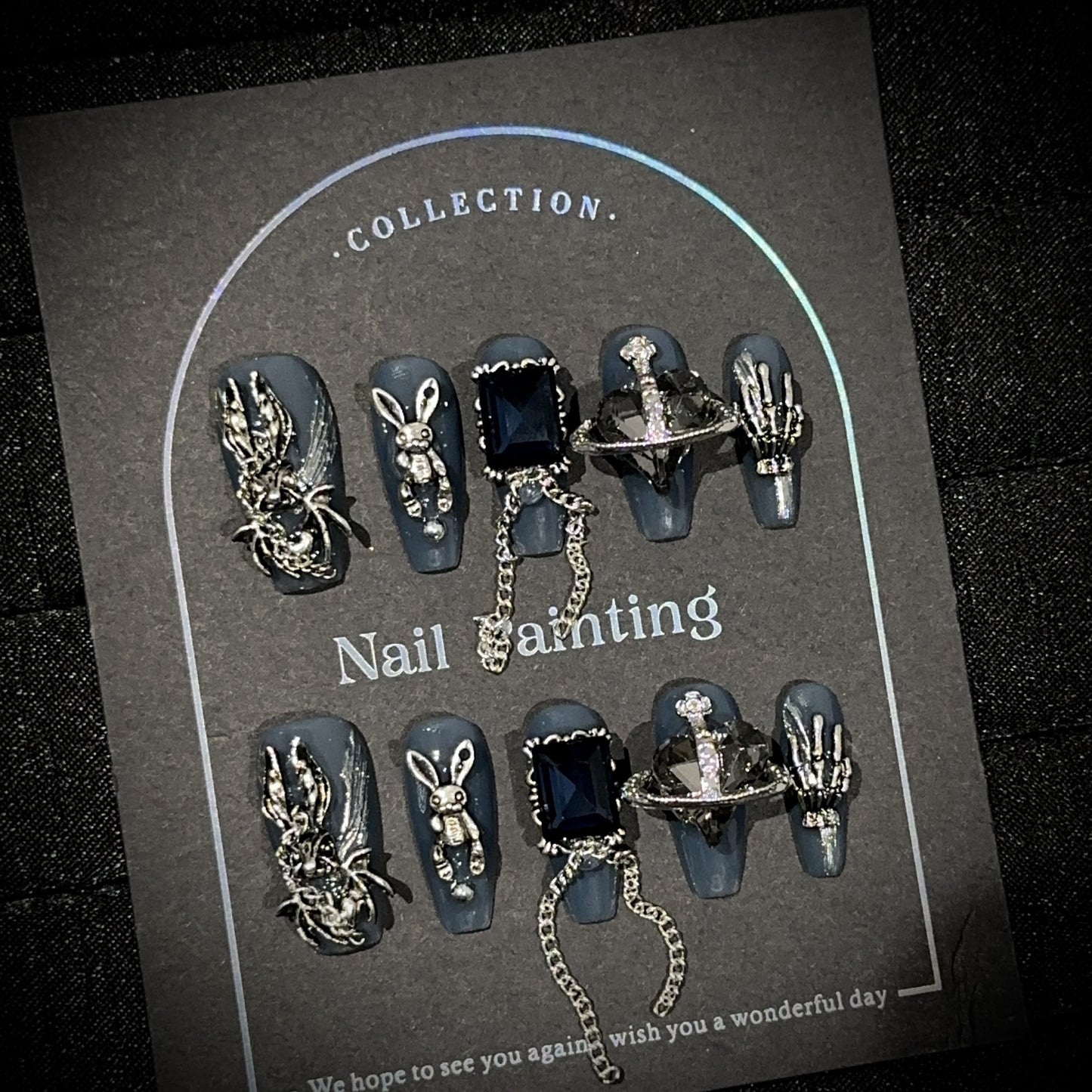 Handmade Press On Nails C308