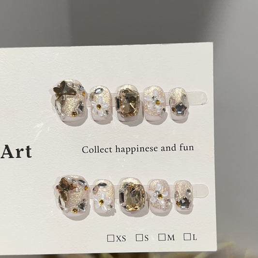 Handmade Press On Nails C318