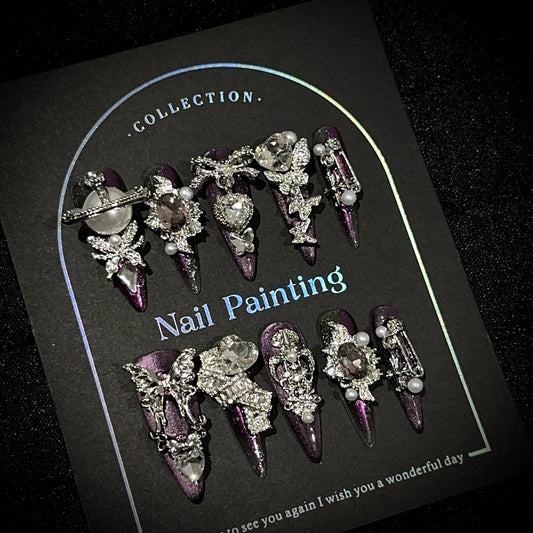Handmade Press On Nails C326