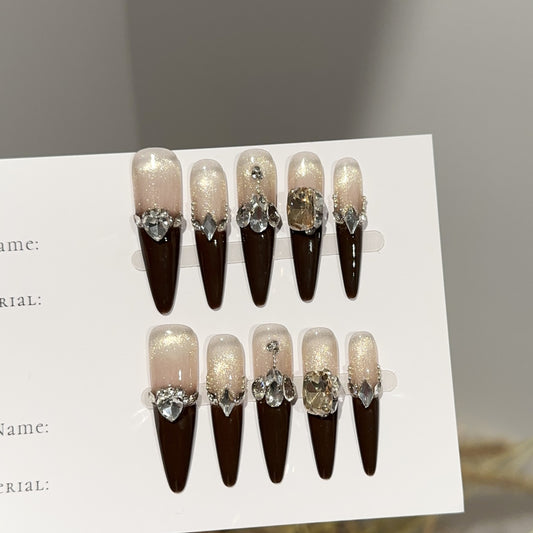 Handmade Press On Nails C339
