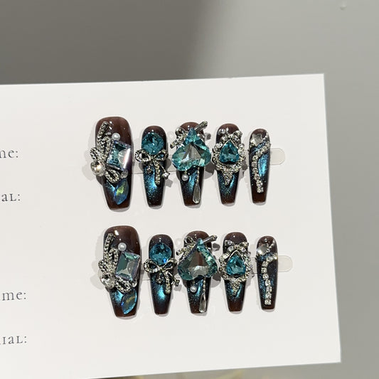 Handmade Press On Nails C341