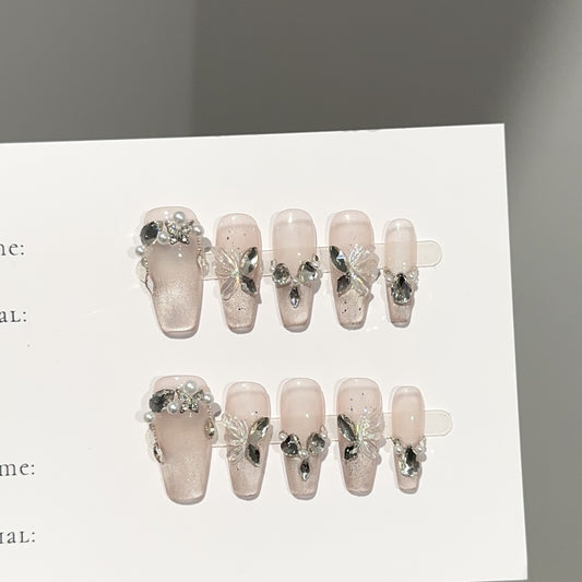 Handmade Press On Nails C347