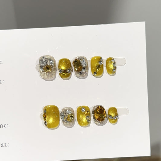 Handmade Press On Nails C348
