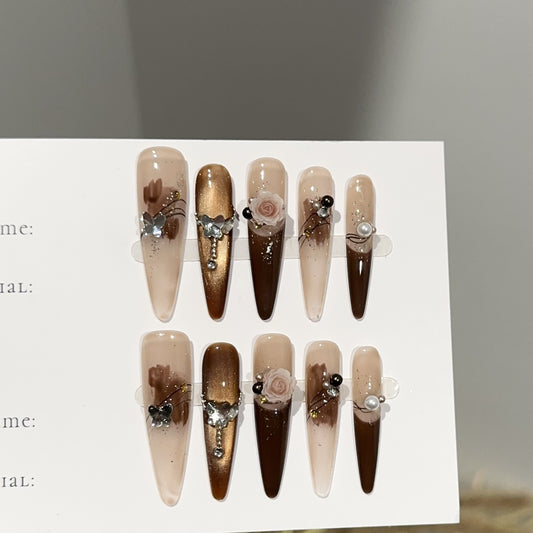 Handmade Press On Nails C352
