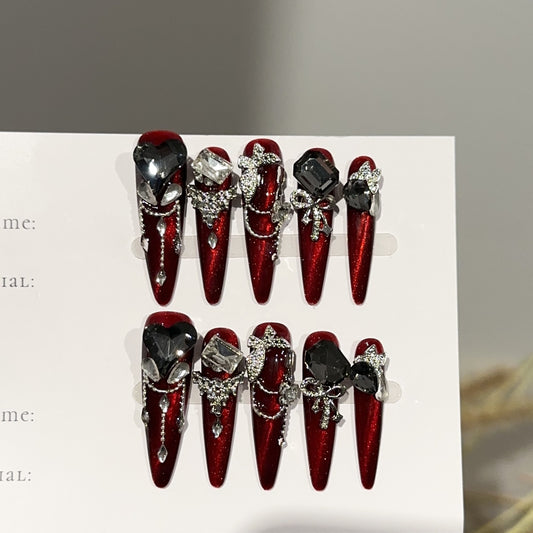 Handmade Press On Nails C354