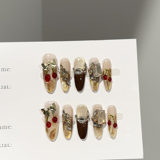 Handmade Press On Nails C356