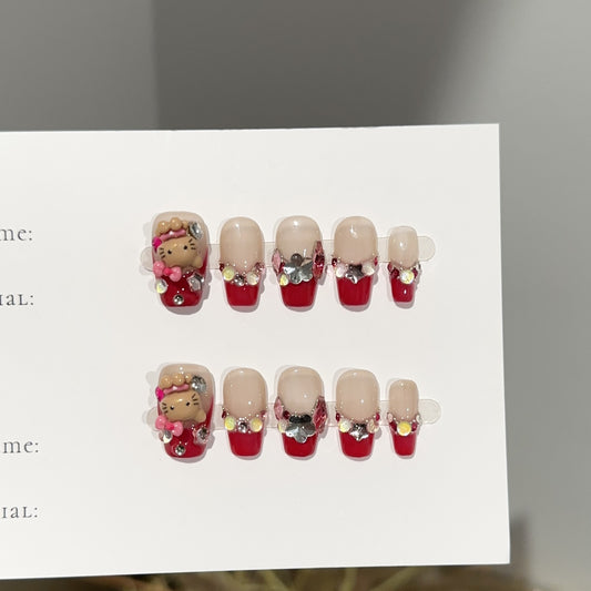 Handmade Press On Nails C361
