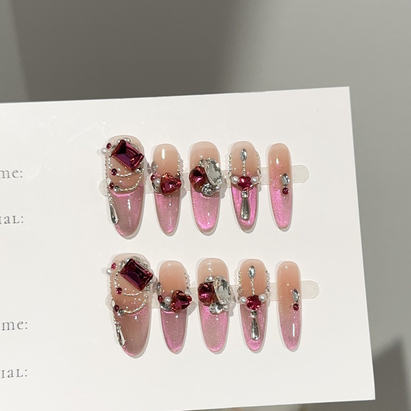 Handmade Press On Nails C363