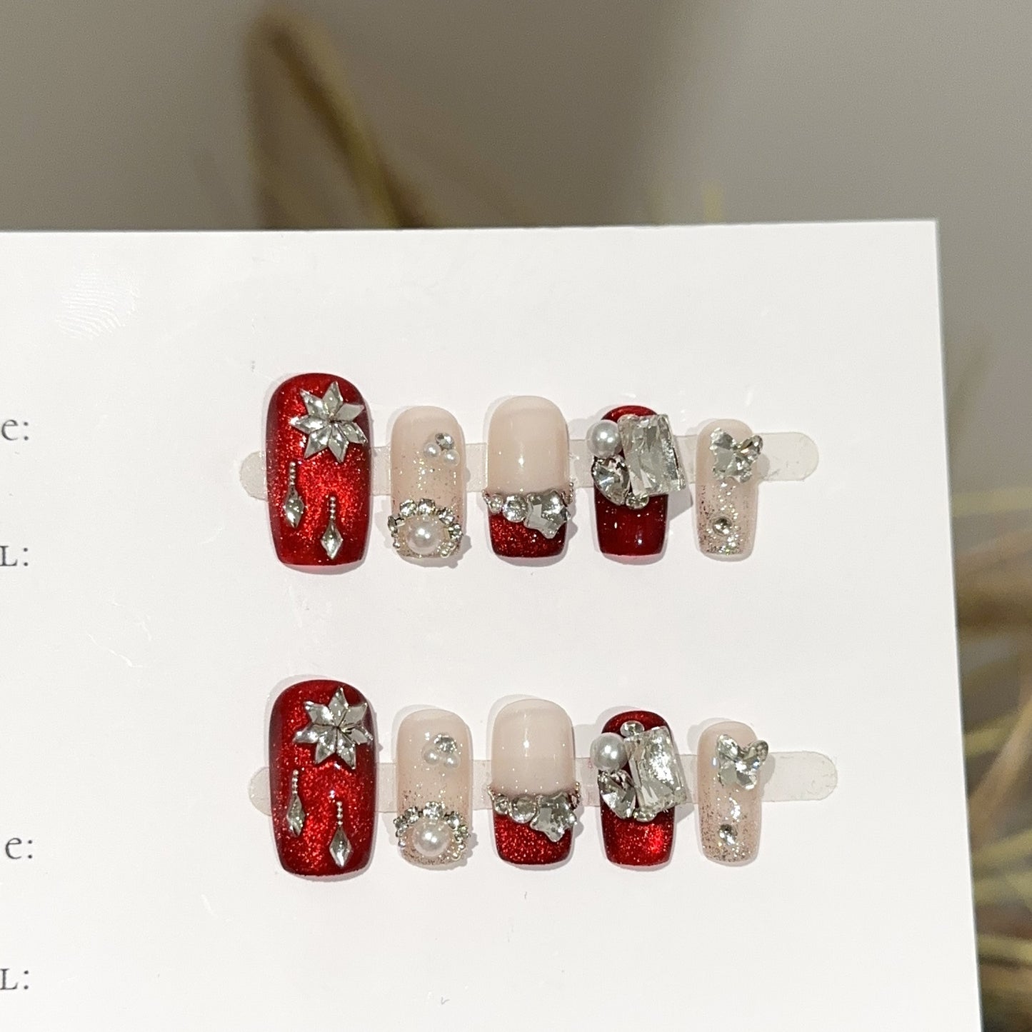 Handmade Press On Nails C383