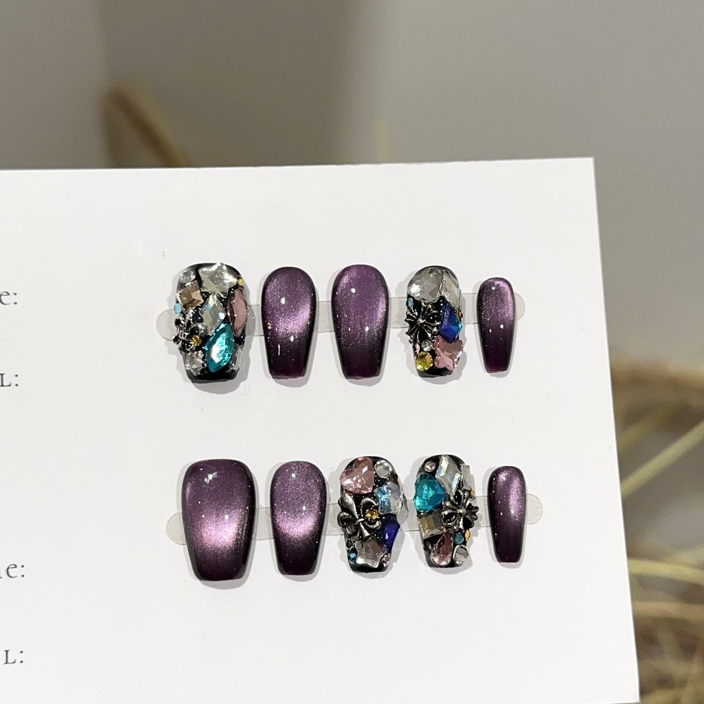Handmade Press On Nails C391