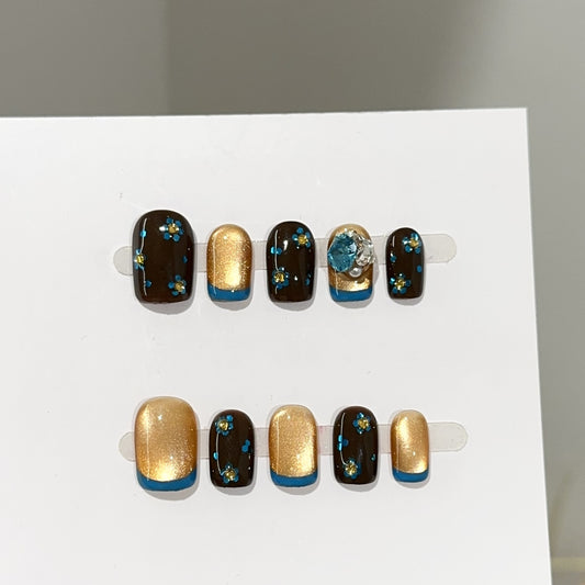 Handmade Press On Nails C394