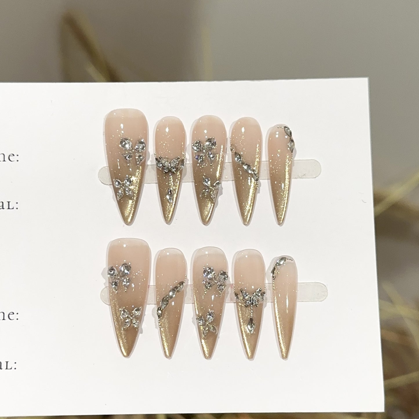 Handmade Press On Nails C396