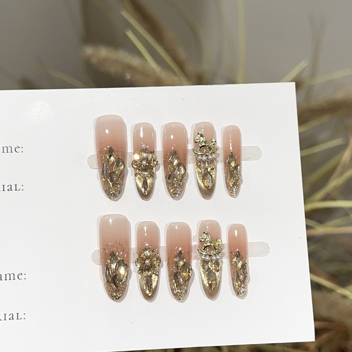 Handmade Press On Nails C398