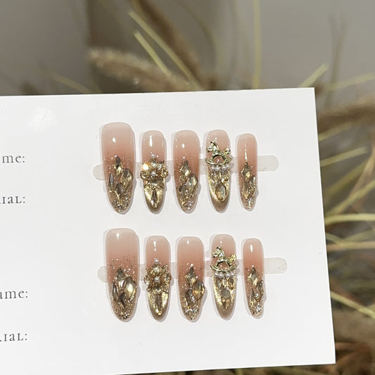 Handmade Press On Nails C398