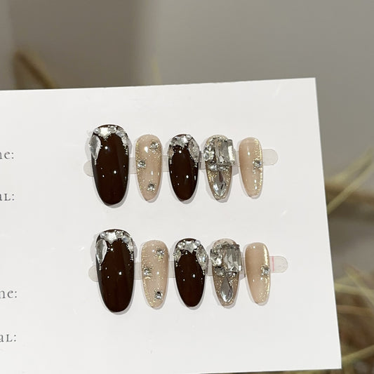 Handmade Press On Nails C402