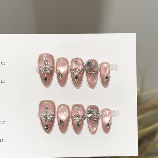Handmade Press On Nails C406