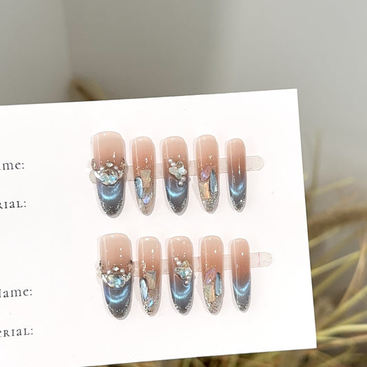 Handmade Press On Nails C408