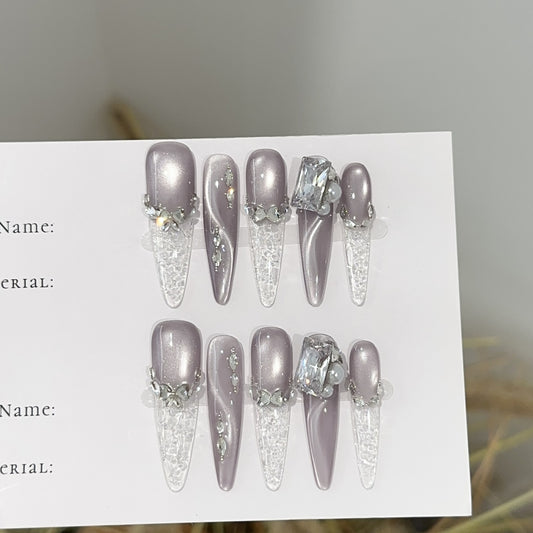 Handmade Press On Nails C411