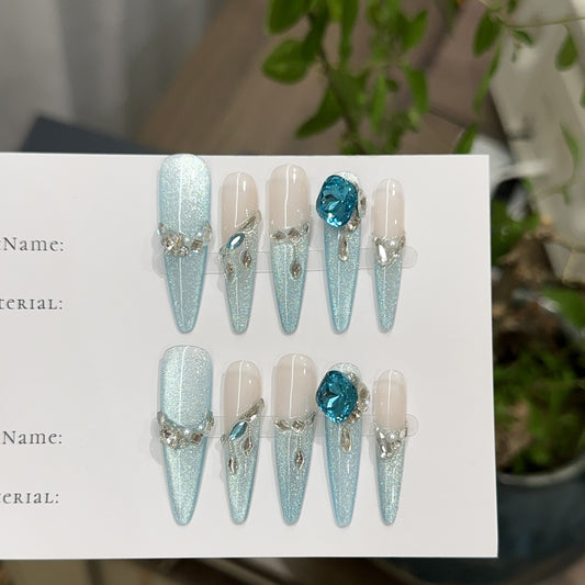 Handmade Press On Nails C417