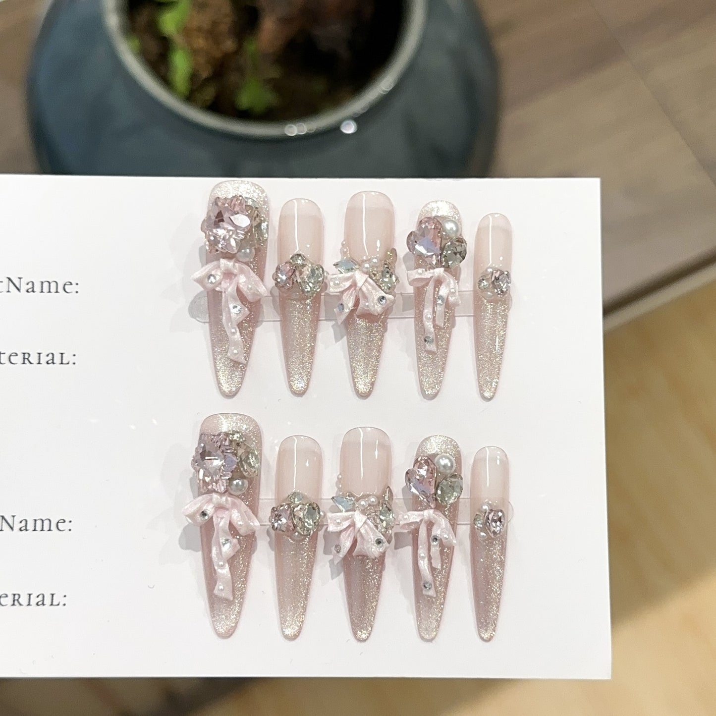 Handmade Press On Nails C421