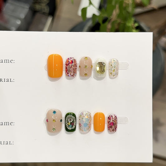 Handmade Press On Nails C422