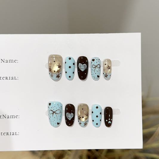 Handmade Press On Nails C427