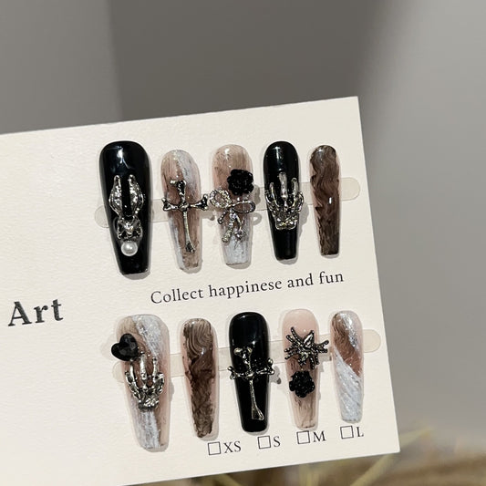 Handmade Press On Nails D307