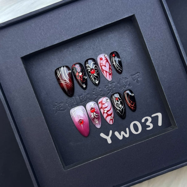 Handmade press on nail YW037