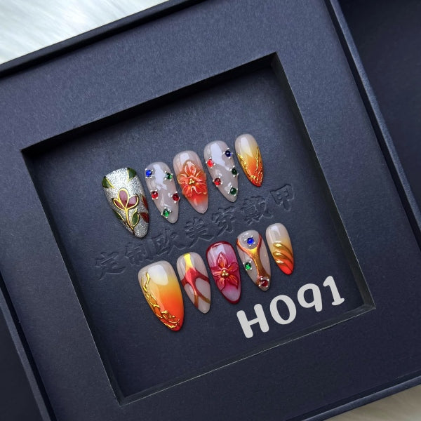 Handmade press on nail H091