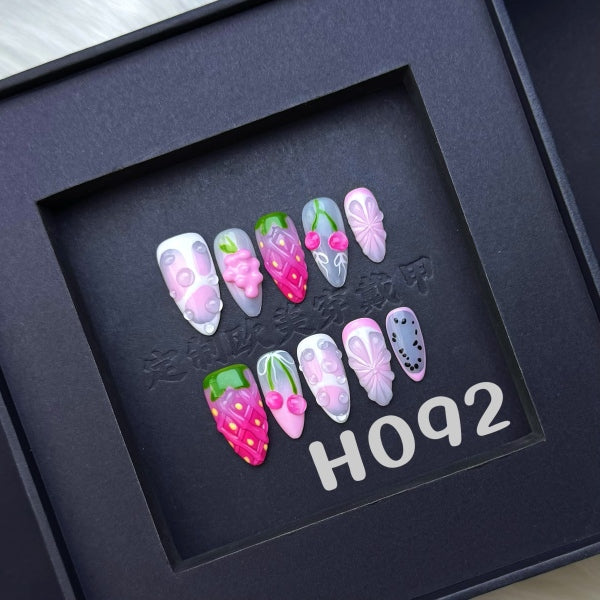 Handmade press on nail H092