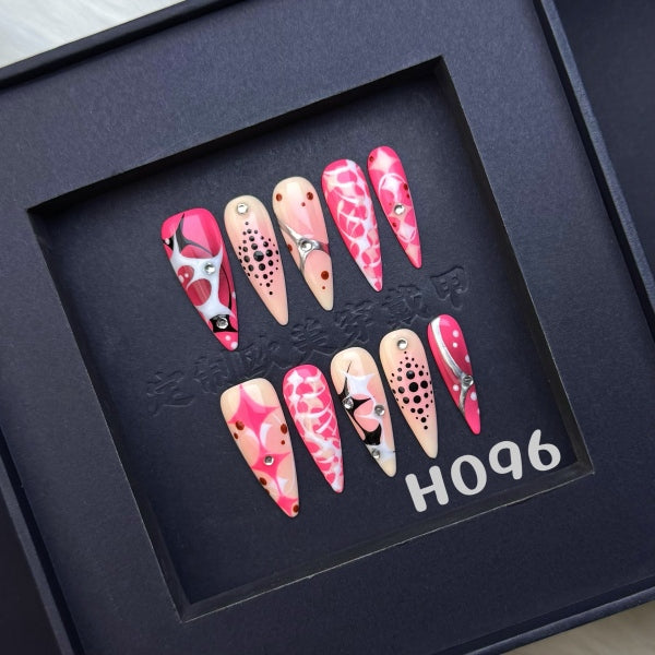 Handmade press on nail H096