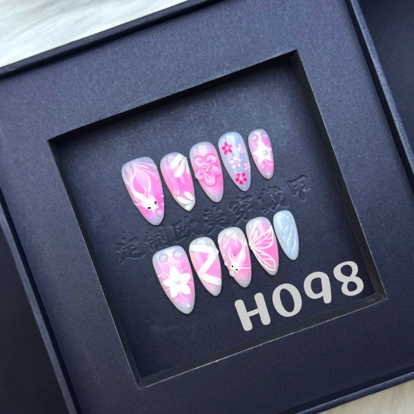 Handmade press on nail H098