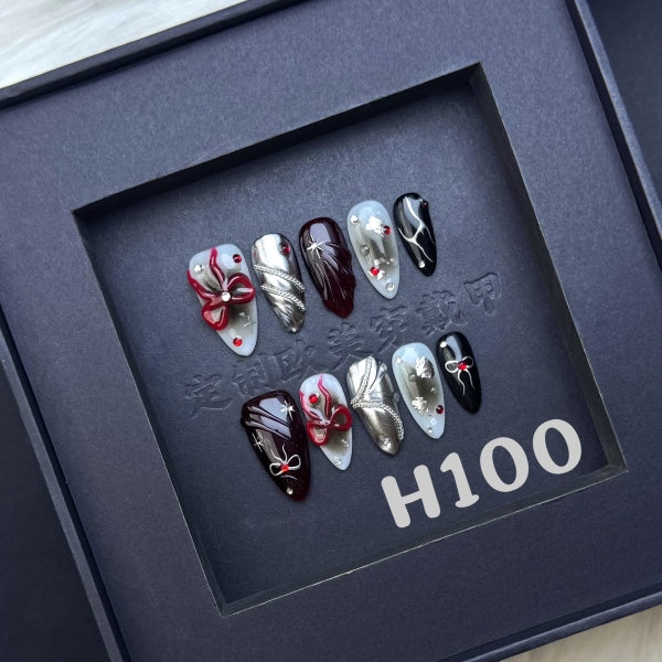 Handmade press on nail H100