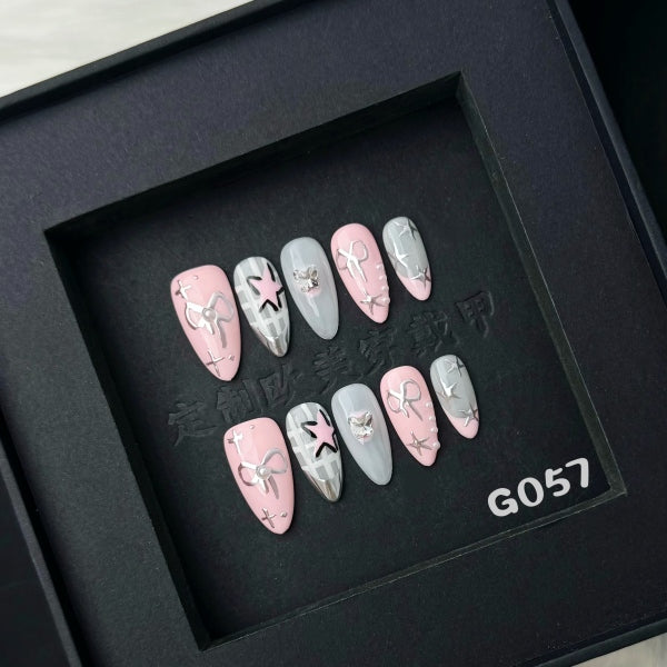 Handmade press on nail G057