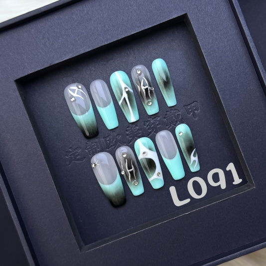 Handmade press on nail L091