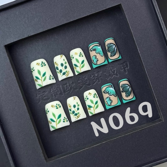 Handmade press on nail N069