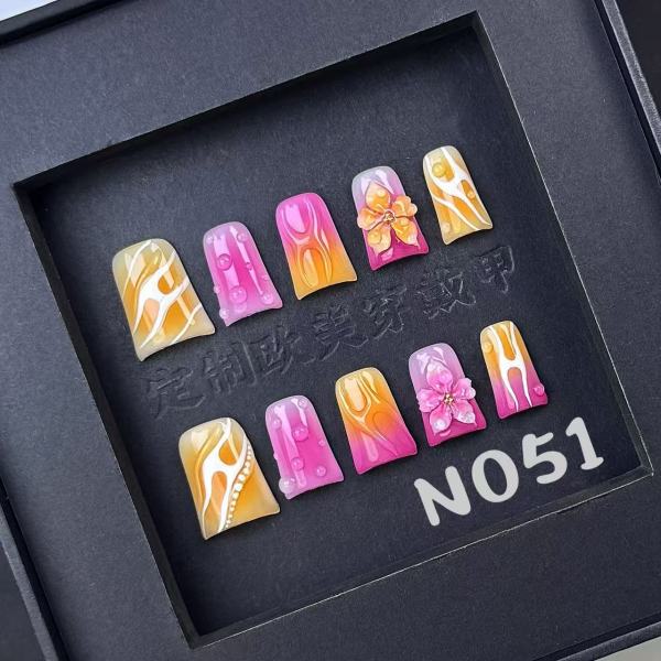 Handmade press on nail N051