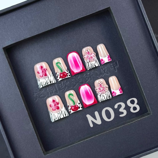 Handmade press on nail N038